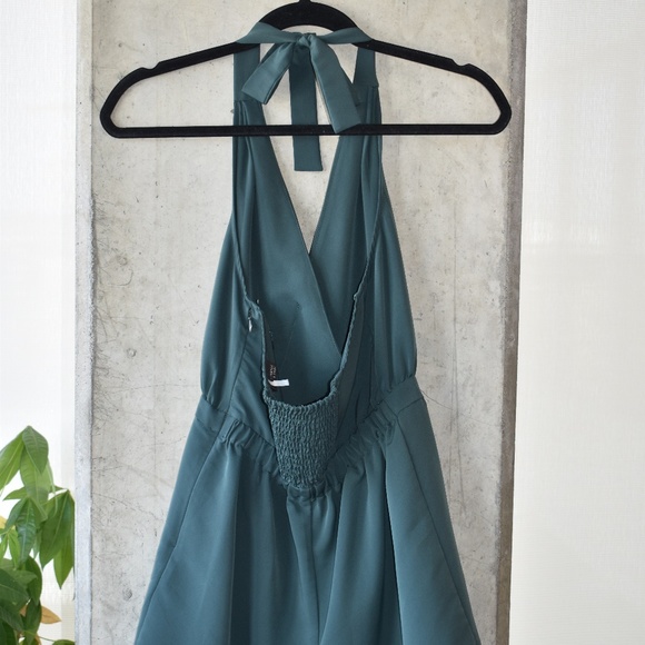 sparkle & fade silky halter romper - Picture 5 of 5